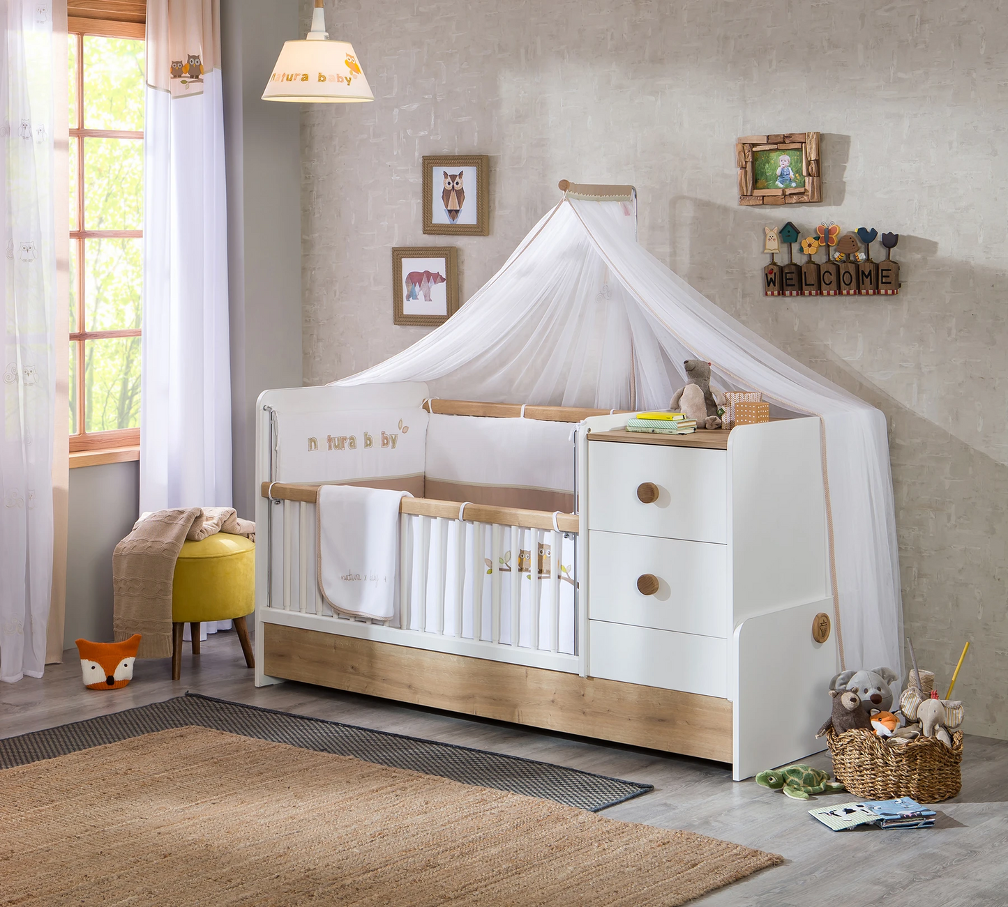 Трансформираща бебешка кошара Natura Baby St (75/160см)