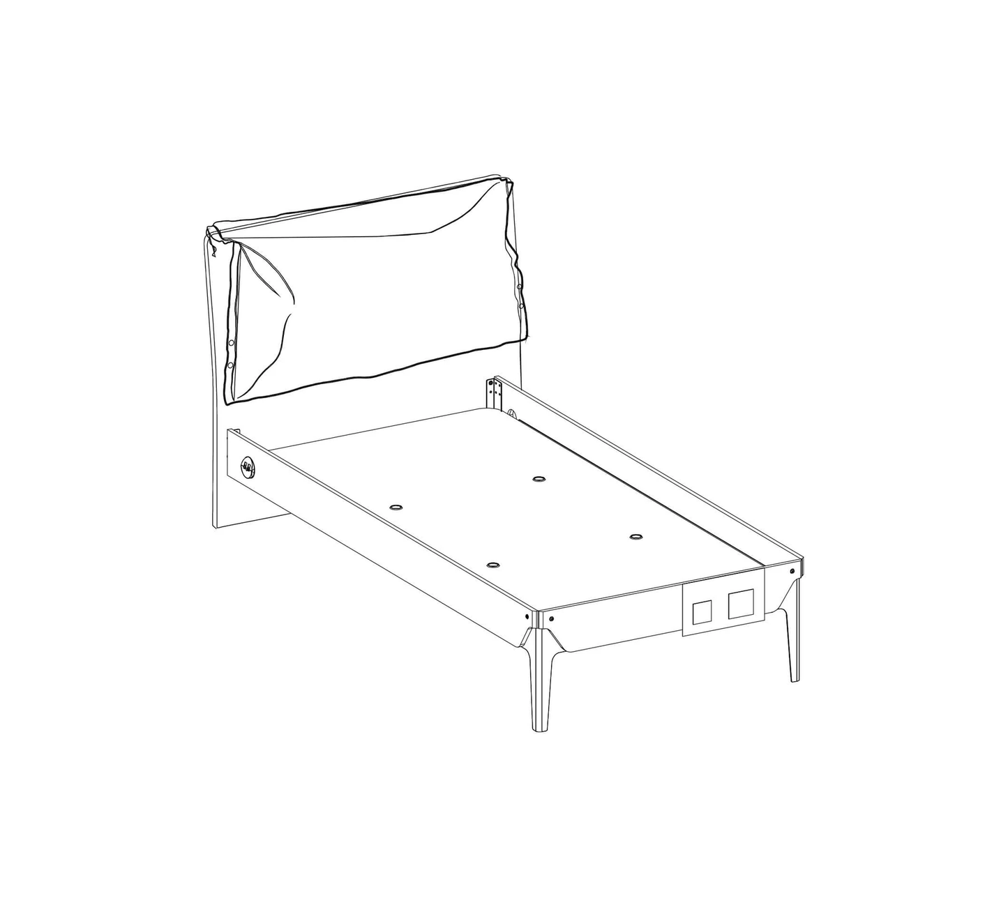 Легло с табла Duo Line 100x200см