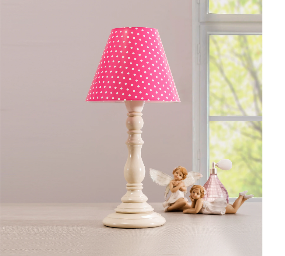 Детска настолна лампа Dotty (розова)