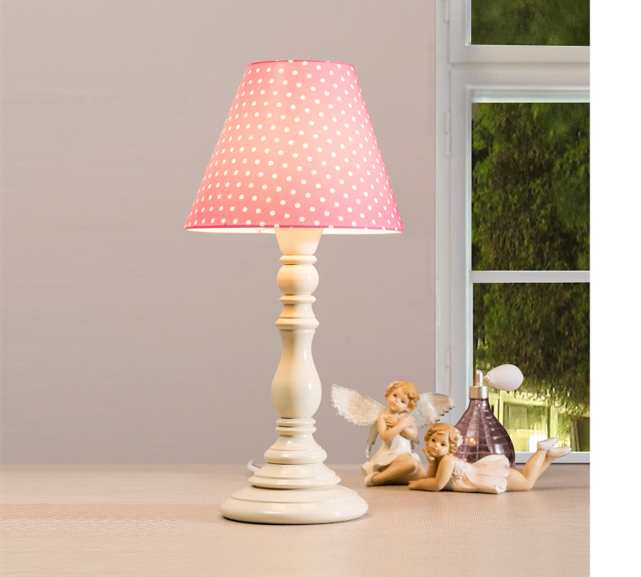 Детска настолна лампа Dotty (розова)