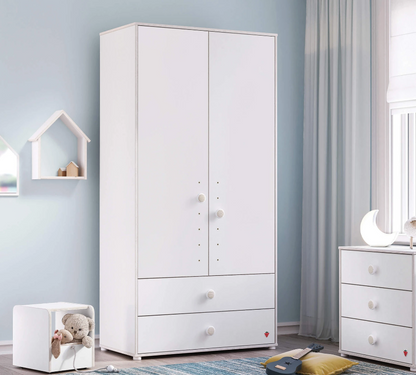Двукрилен гардероб Montes White