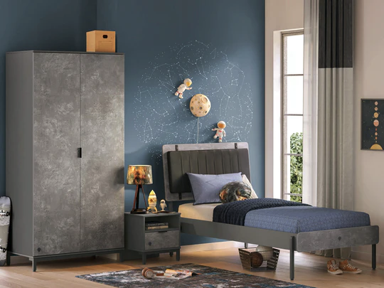 Двукрилен гардероб Space Gray