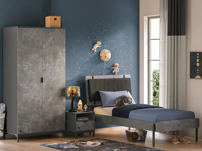 Двукрилен гардероб Space Gray